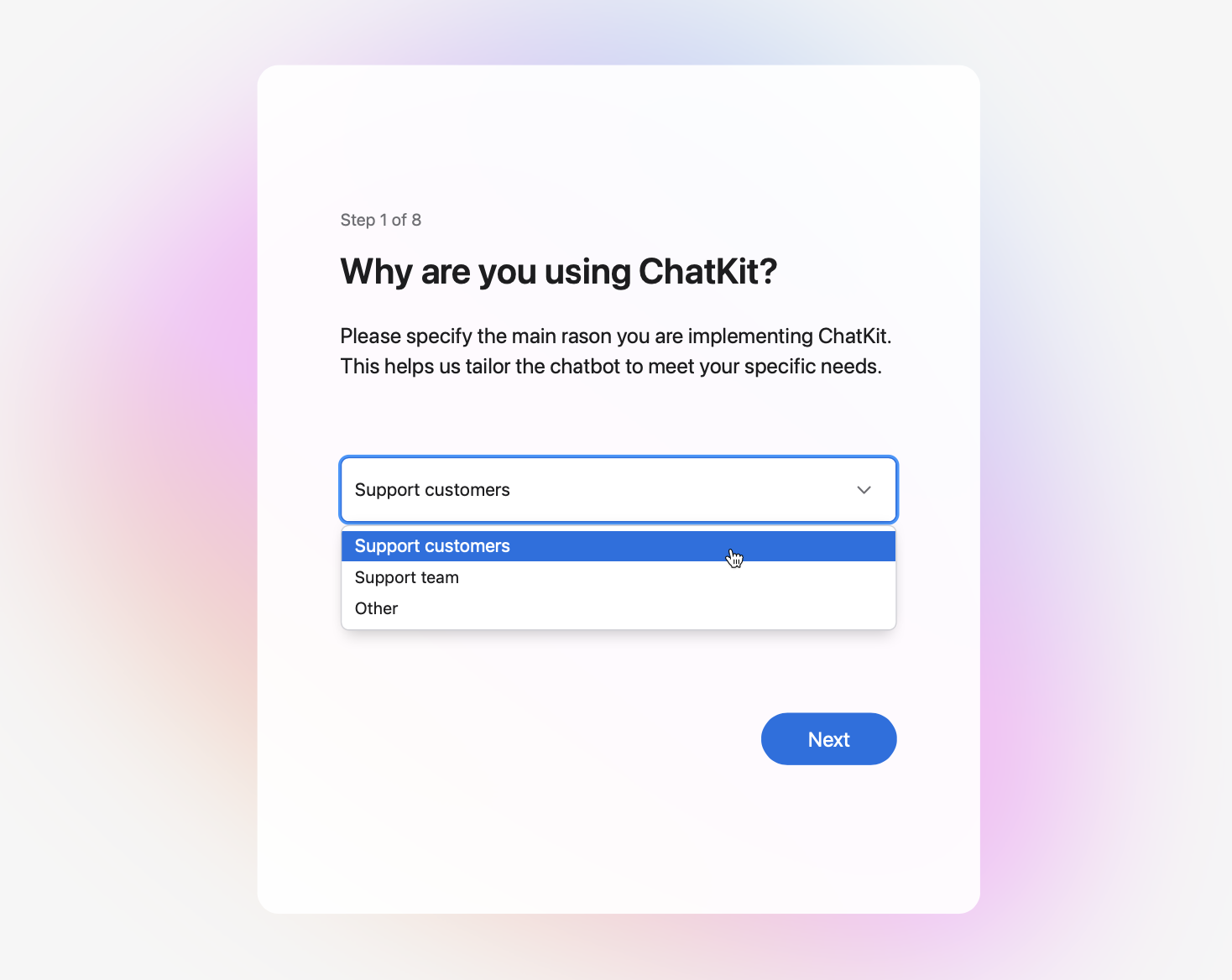 Question 2 in Wireframe